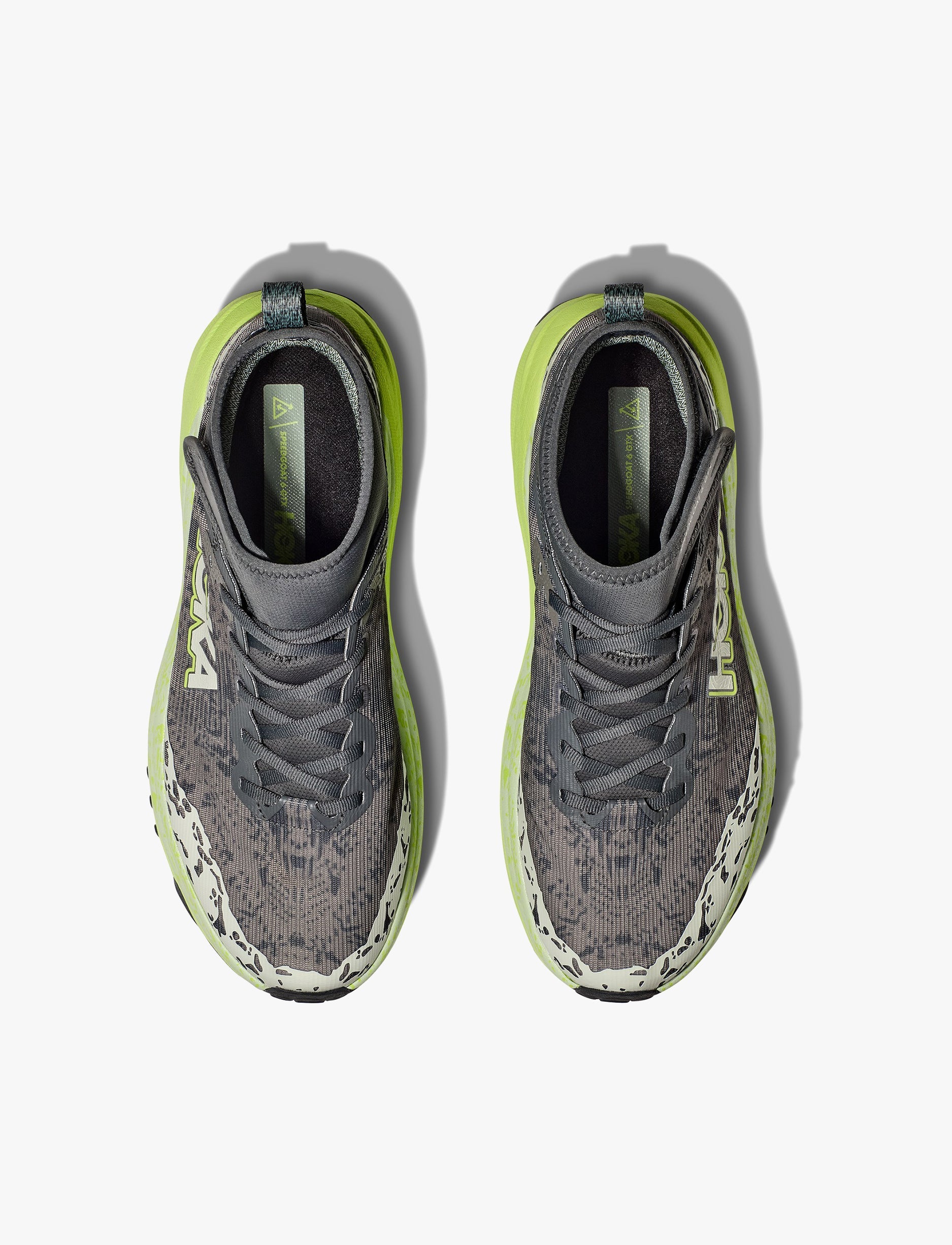 HOKA SPEEDGOAT 6 MID GTX - נעלי הוקה ספידגוט 6 מיד לגברים בצבע אפור אורביט/ירקרק