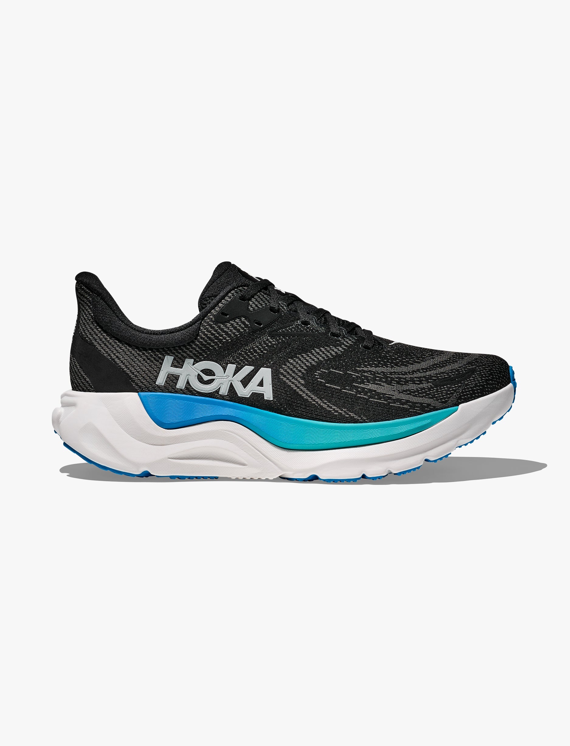 HOKA Arahi Wide 8 - נעלי ספורט גברים הוקה ארהי 8 רחבות בצבע שחור/כחול סקיי