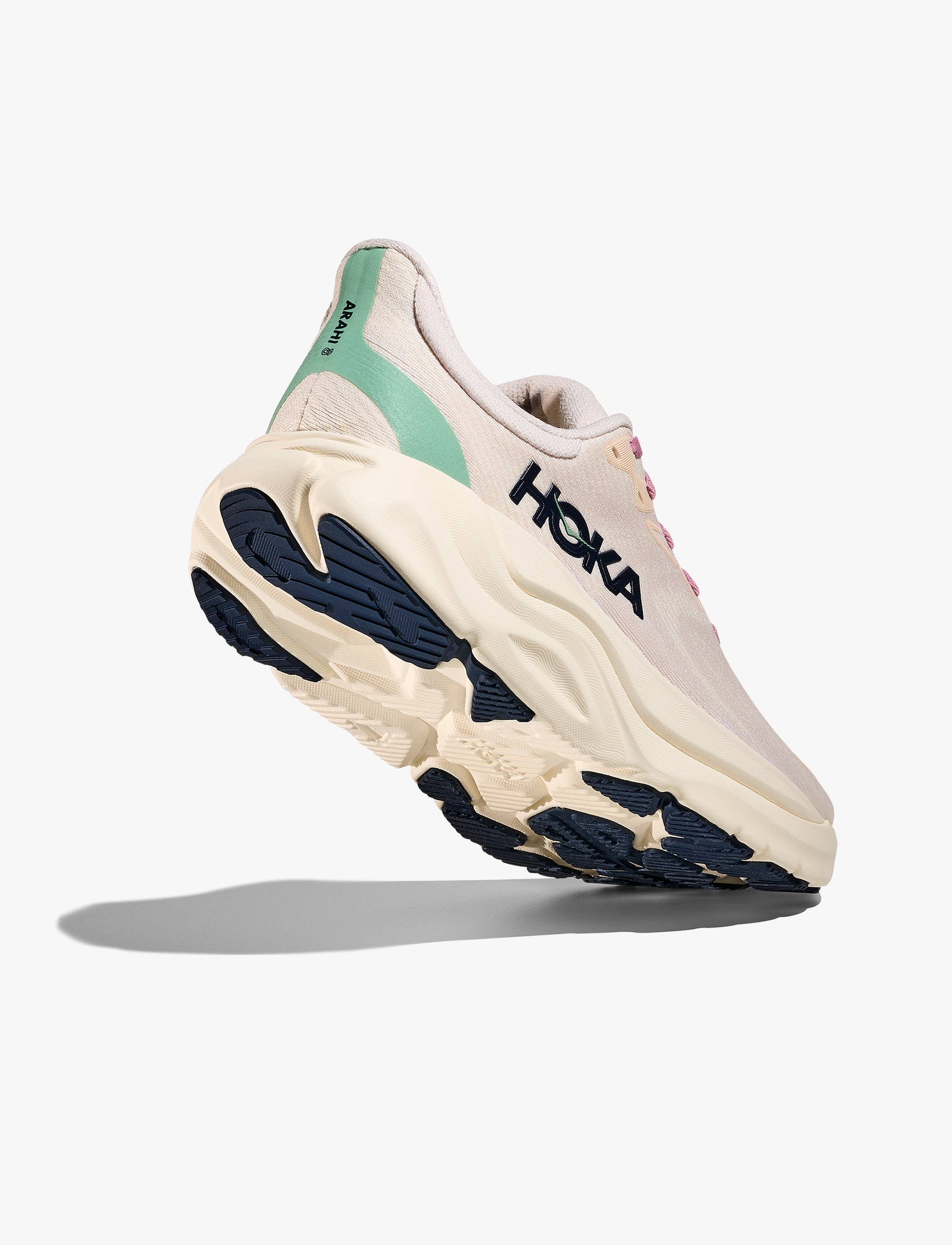 HOKA Arahi Wide 8 - נעלי ספורט נשים הוקה ארהי 8 רחבות בצבע קרם ורדים/אלבסטר