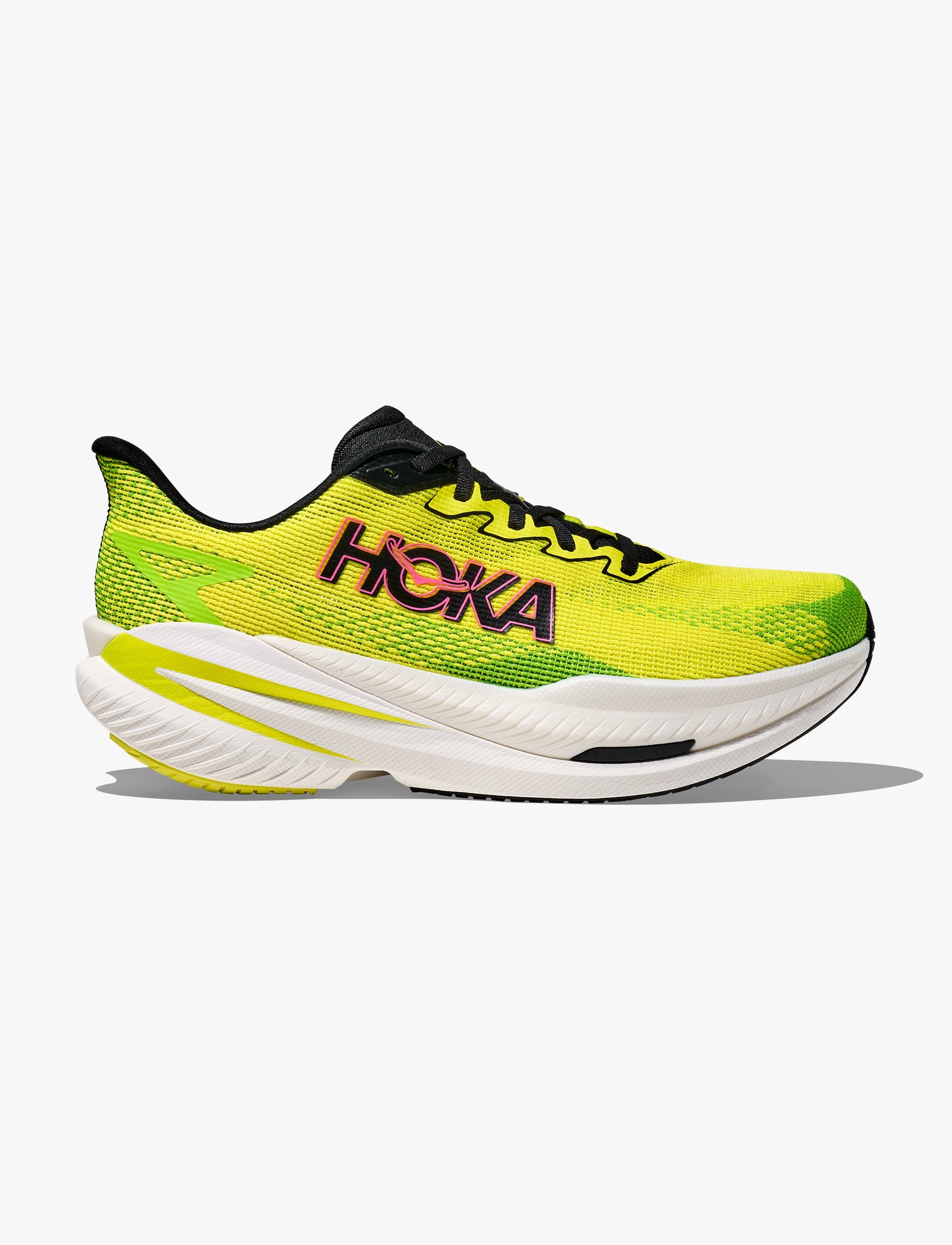 HOKA MACH X 3 Wide - נעלי ספורט לגברים הוקה מאכ איקס 3 רחבות בצבע נאון/נאון ליים