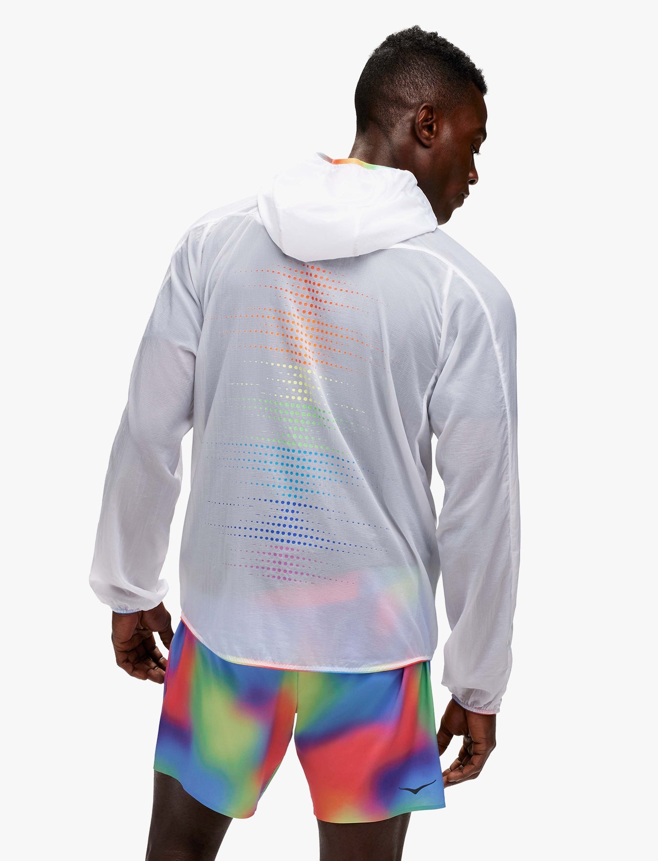 M Ultralite Jacket - מעיל רוח סקייפלואו לגברים לבן/מולטי