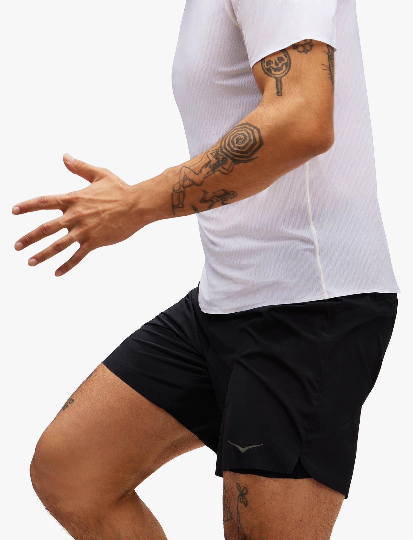 M GLIDE 7'' SHORT 2IN1 - מכנסי ריצה קצרים 18 לגברים ס"מ או 7 אינצ' בצבע שחור