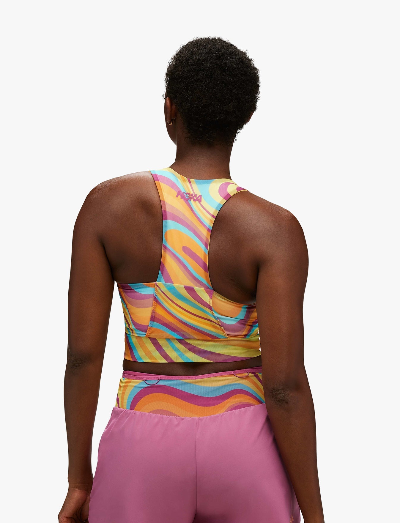 חזיית ריצה למרוצים - W RACE DAY POCKET BRA בצבע צהוב