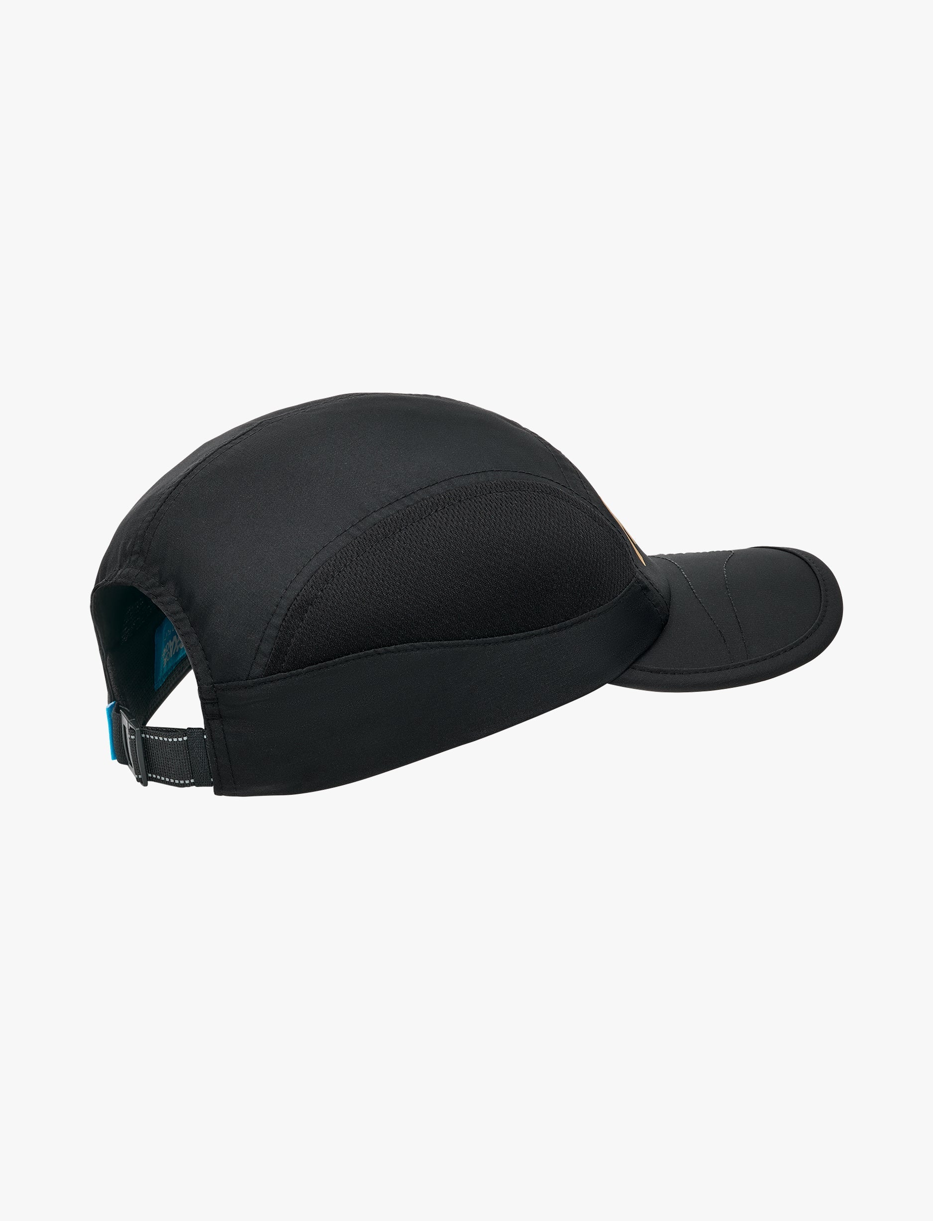 HOKA RUN HAT -  כובע ריצה הוקה בצבע שחור/זהב