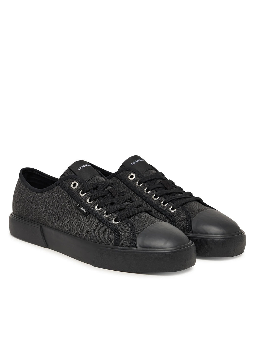 נעלי קלווין קליין Trampki Vulc Low Laceup Aop Canvas נשים