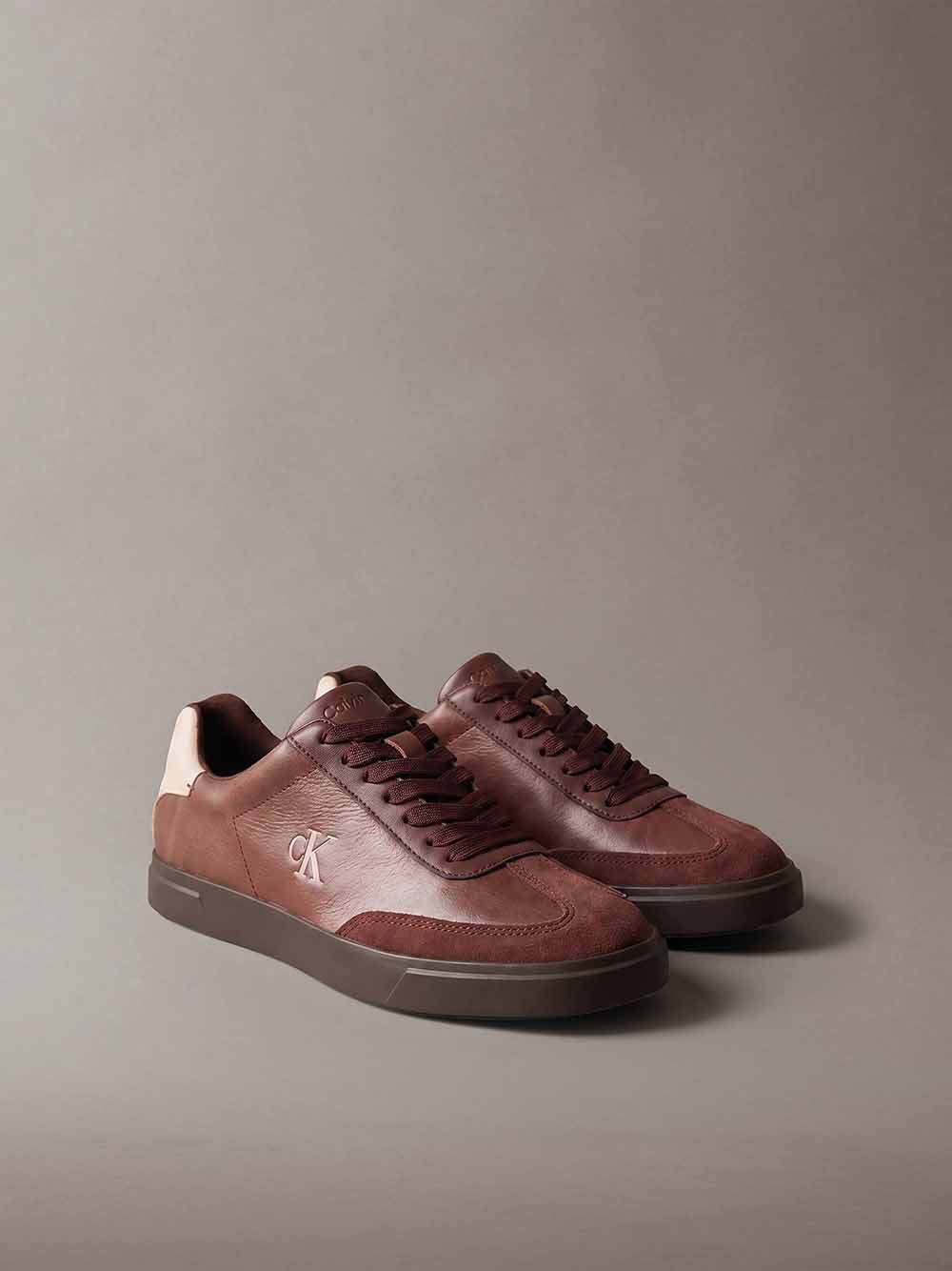 נעלי קלווין קליין Leather Signature Logo Trainers נשים - ck-HW0HW03226-0HE-36