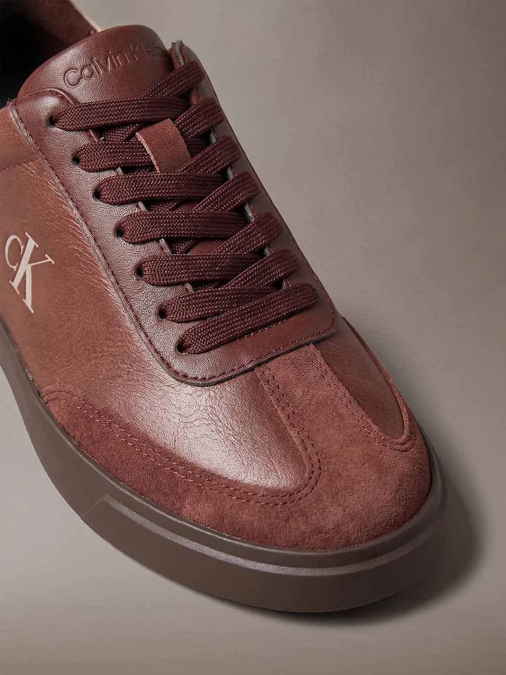 נעלי קלווין קליין Leather Signature Logo Trainers נשים - ck-HW0HW03226-0HE-36