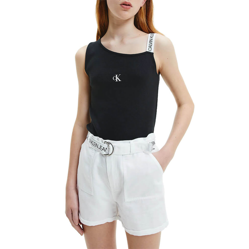 גופיית קלווין קליין Asymmetric Logo Sleeveless ילדים ונוער