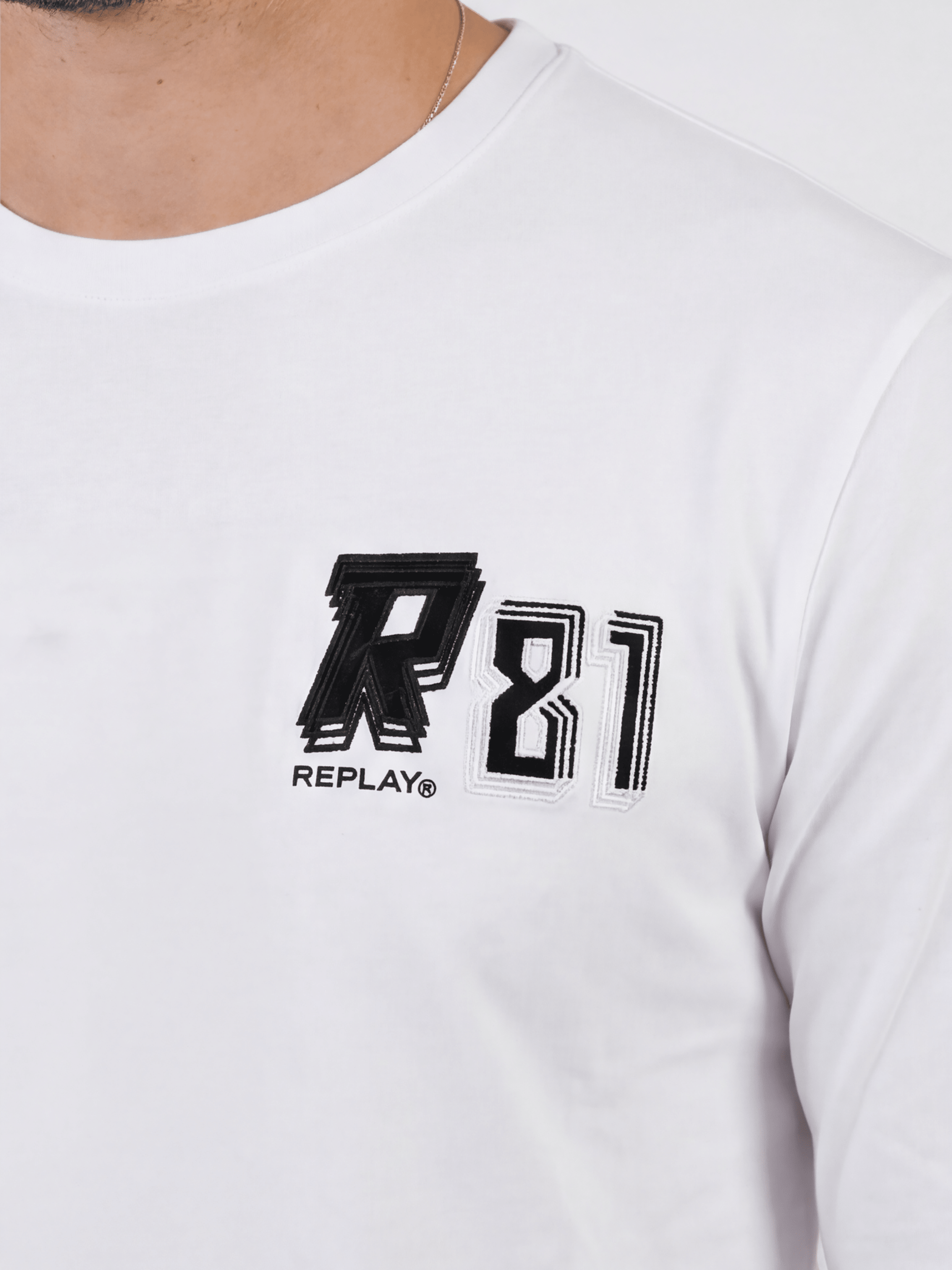 חולצת טישרט ריפליי ארוכה Logo Lycra גברים