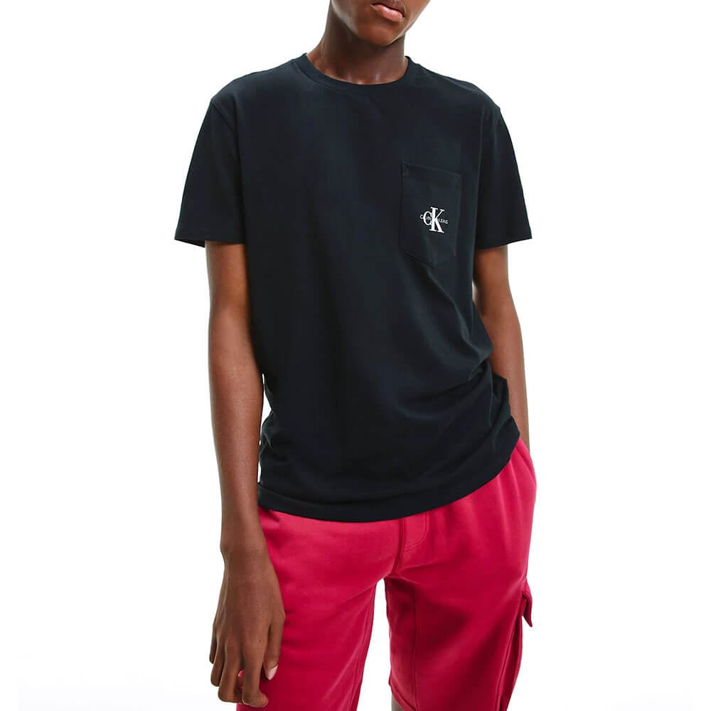 חולצת טישרט קלווין קליין קצרה Monogram Pocket גברים