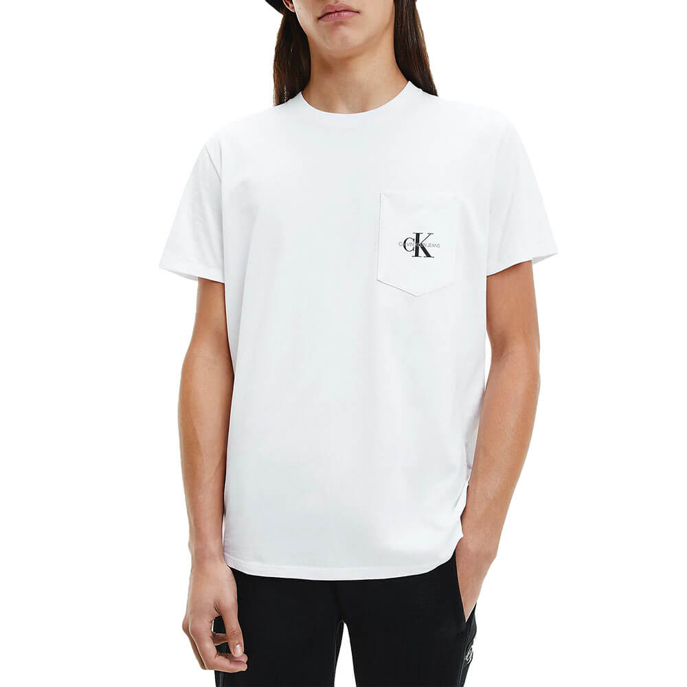 חולצת טישרט קלווין קליין קצרה Monogram Pocket גברים