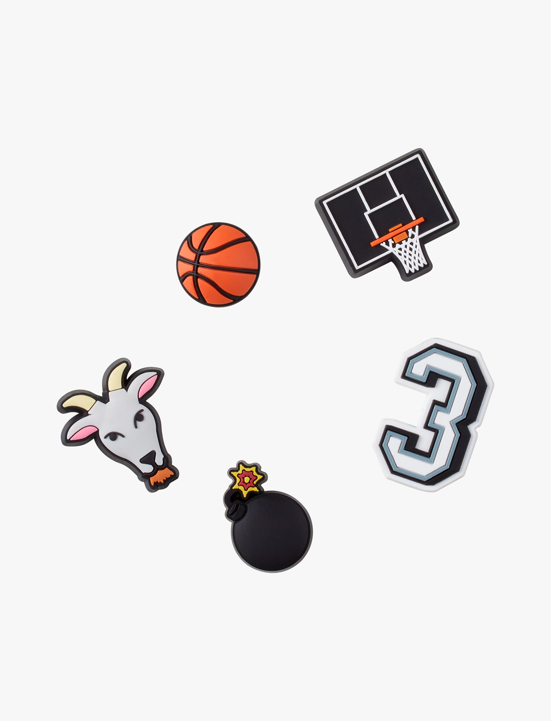 Crocs Jibbitz Basketball Star - מארז 5 ג'יביטים קרוקס