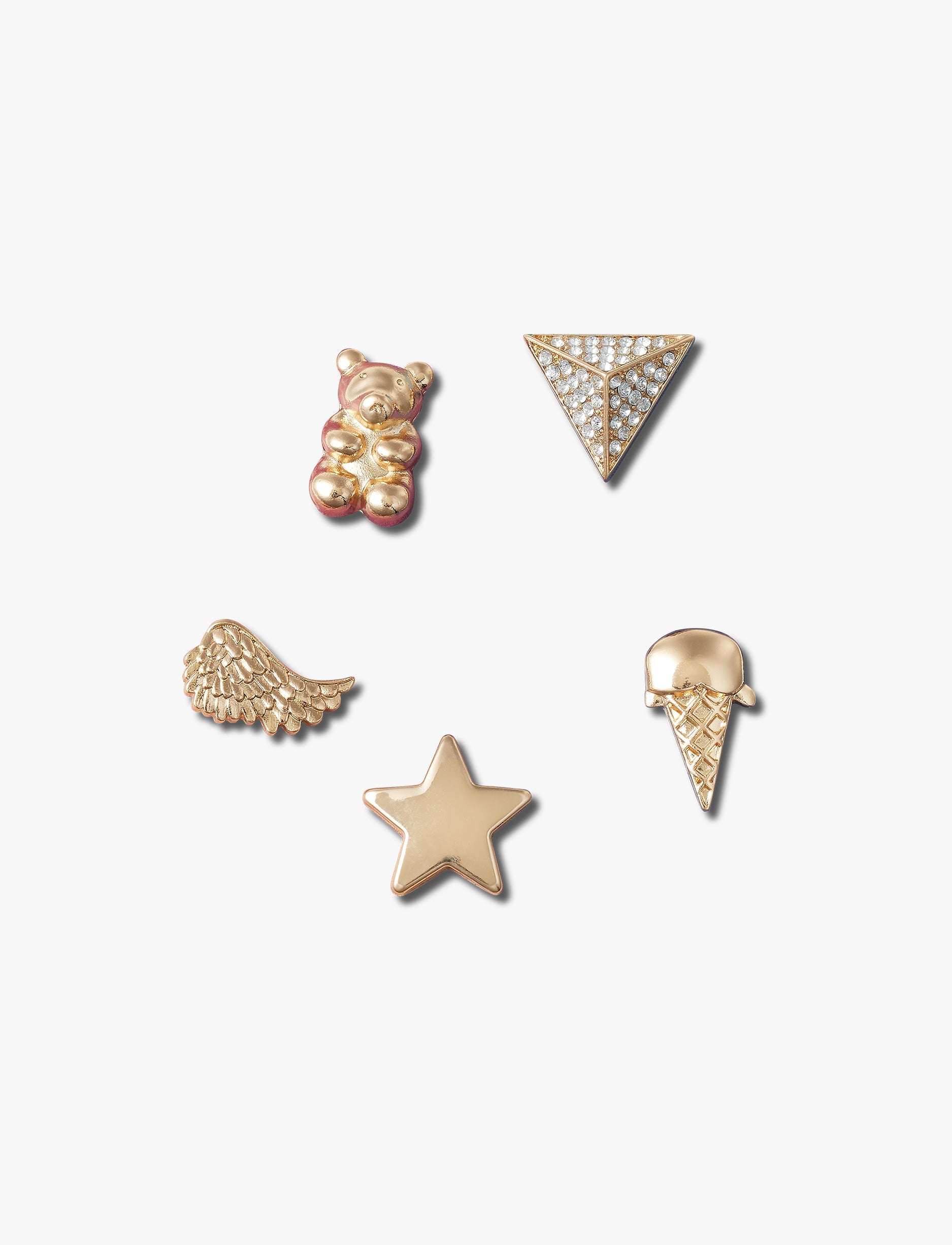 Crocs Jibbitz charms Gold Icons - מארז 5 ג'יביטים קרוקס