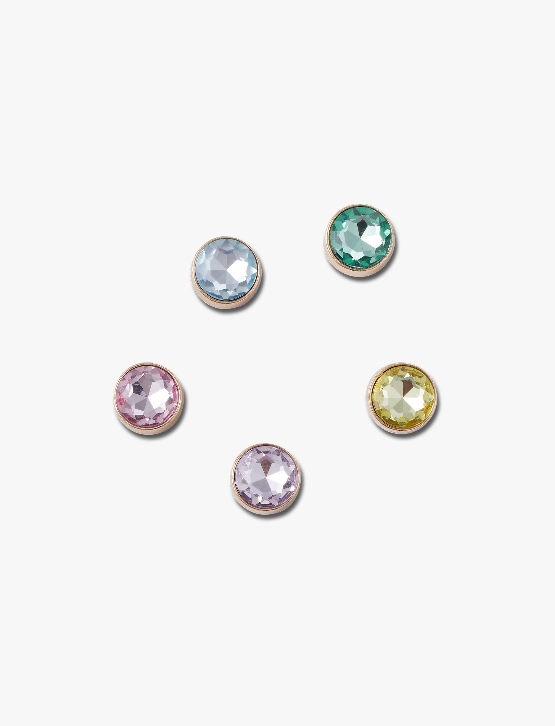 Crocs Jibbitz Gold and Gem  - מארז 5 ג'יביטים קרוקס