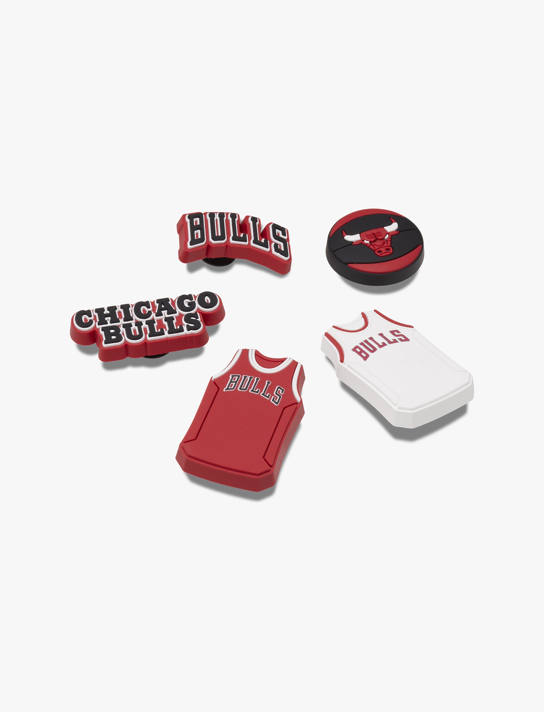 Crocs Jibbitz charms NBA Chicago Bulls - מארז 5 ג'יביטים קרוקס