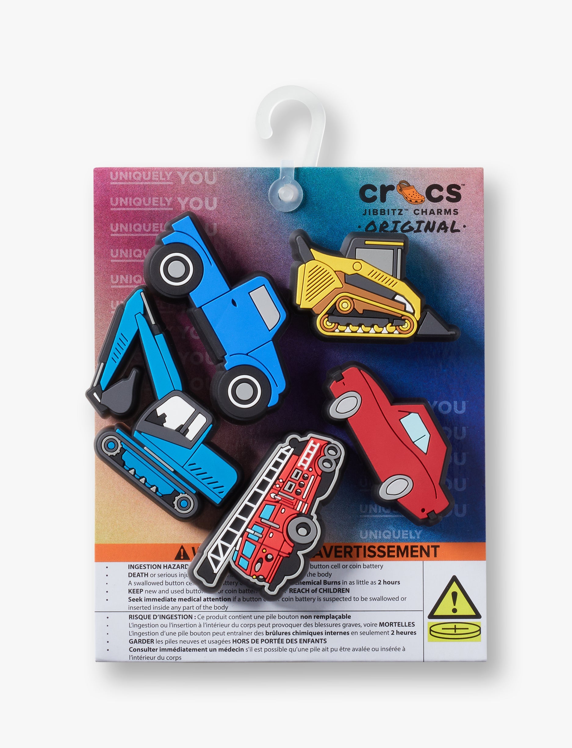Crocs Jibbitz charms Lights Up CarsTrucks -  מארז 5 ג'יביטים קרוקס עם אורות