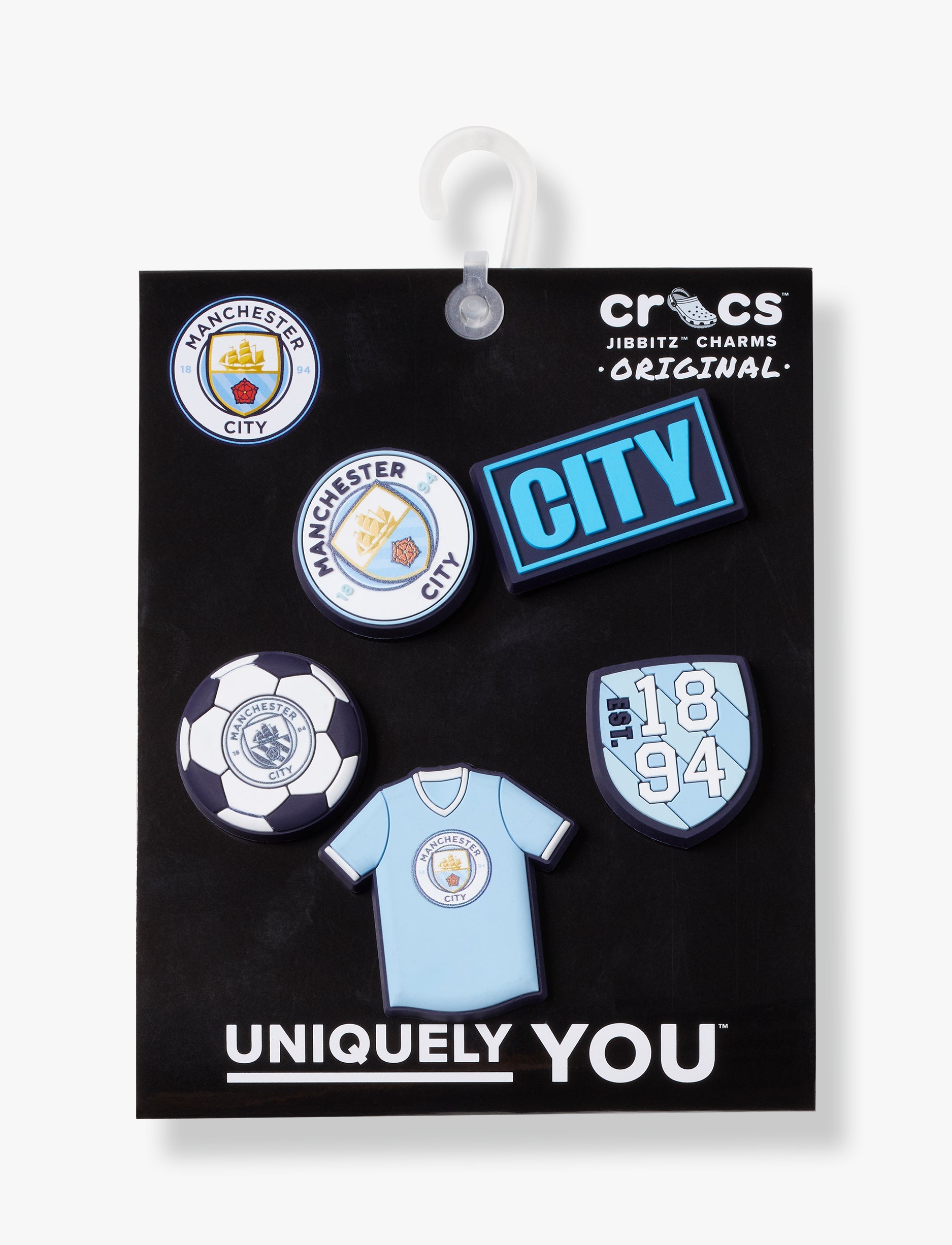 Crocs Jibbitz Manchester City - מארז 5 ג'יביטים קרוקס