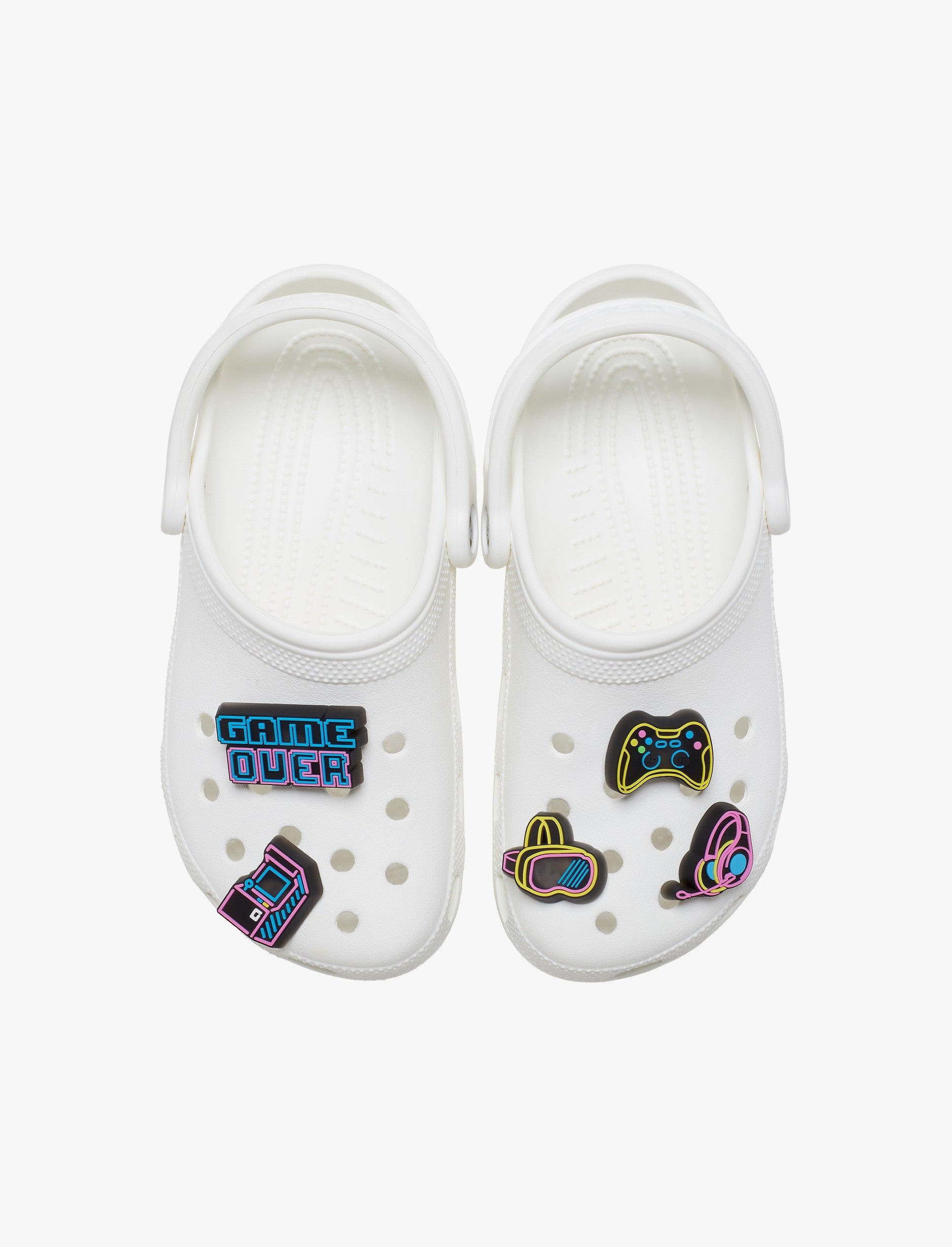 Crocs Jibbitz Lights Up Neon Gamer - מארז 5 ג'יביטים קרוקס עם אורות