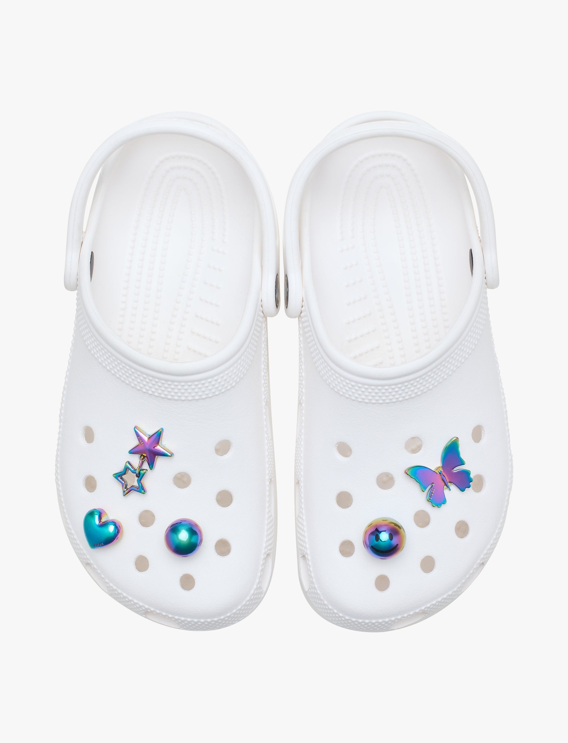 Crocs Jibbitz Iridescent Meta – מארז 5 ג'יביטים קרוקס