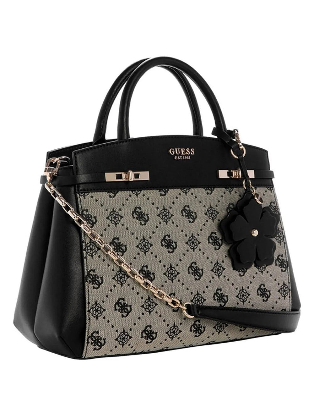 תיק Guess Melinda Logo Tri Comp Satchel נשים