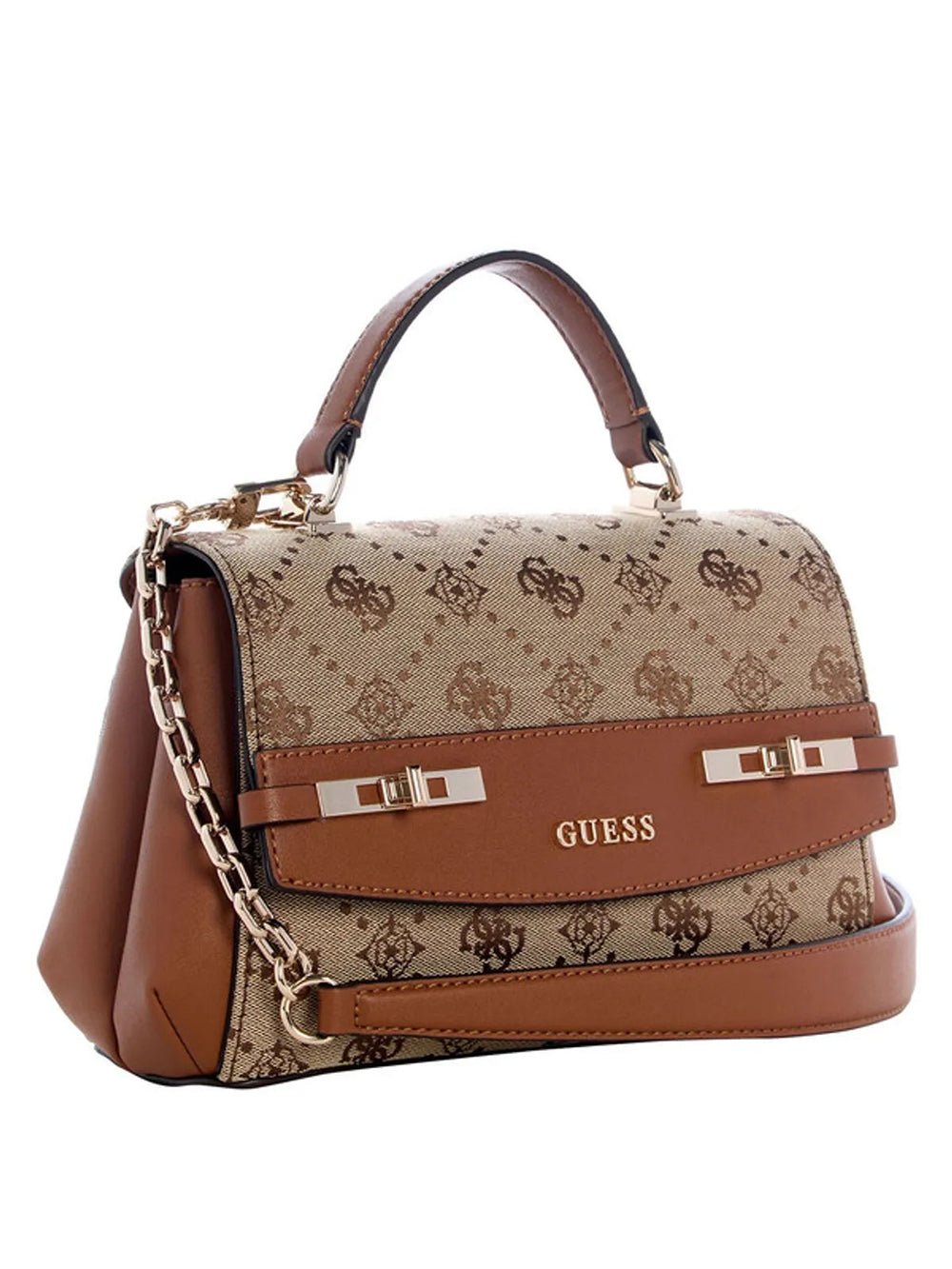 תיק Guess Melinda Logo Top Handle Flap נשים