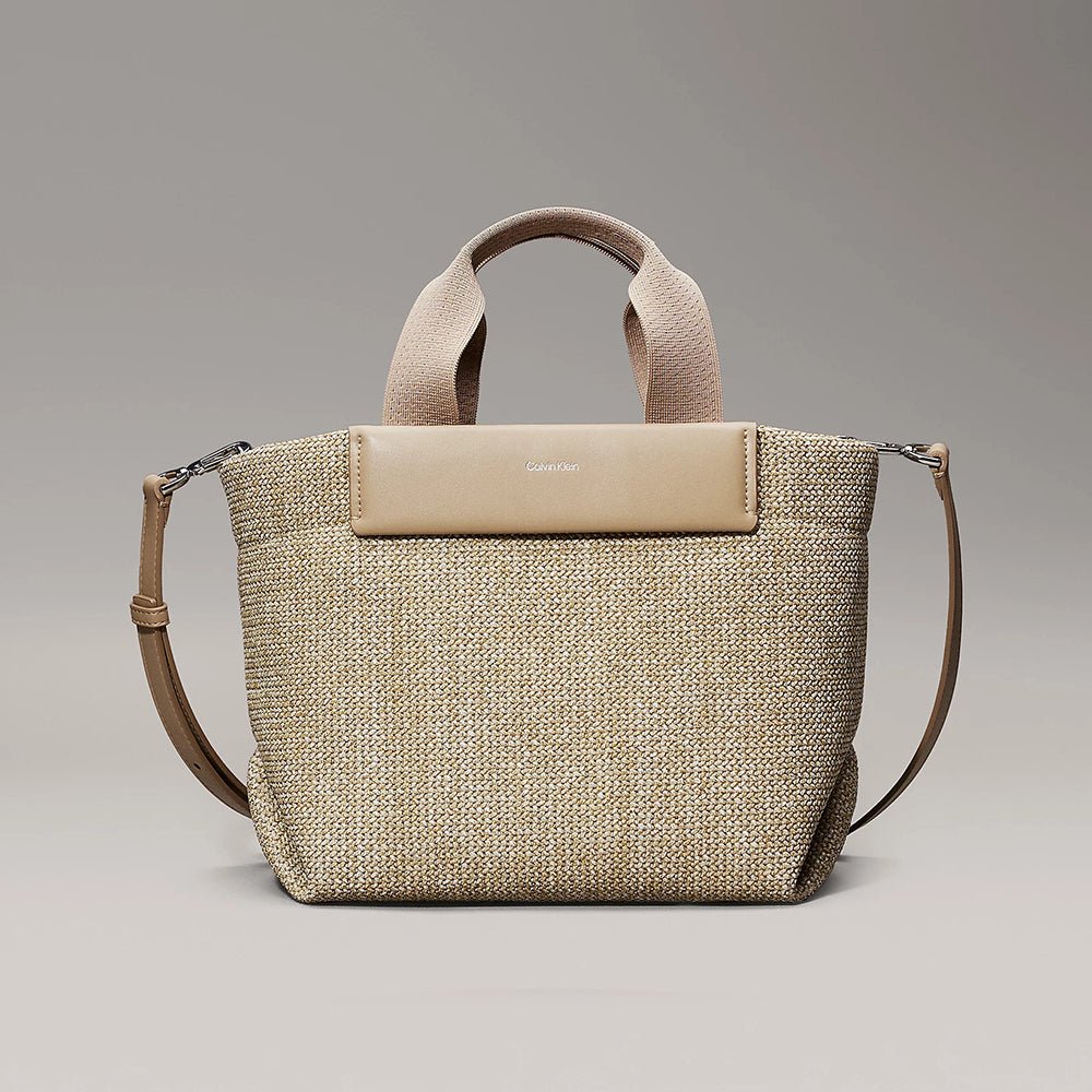 תיק קלווין קליין Small Raffia Tote נשים