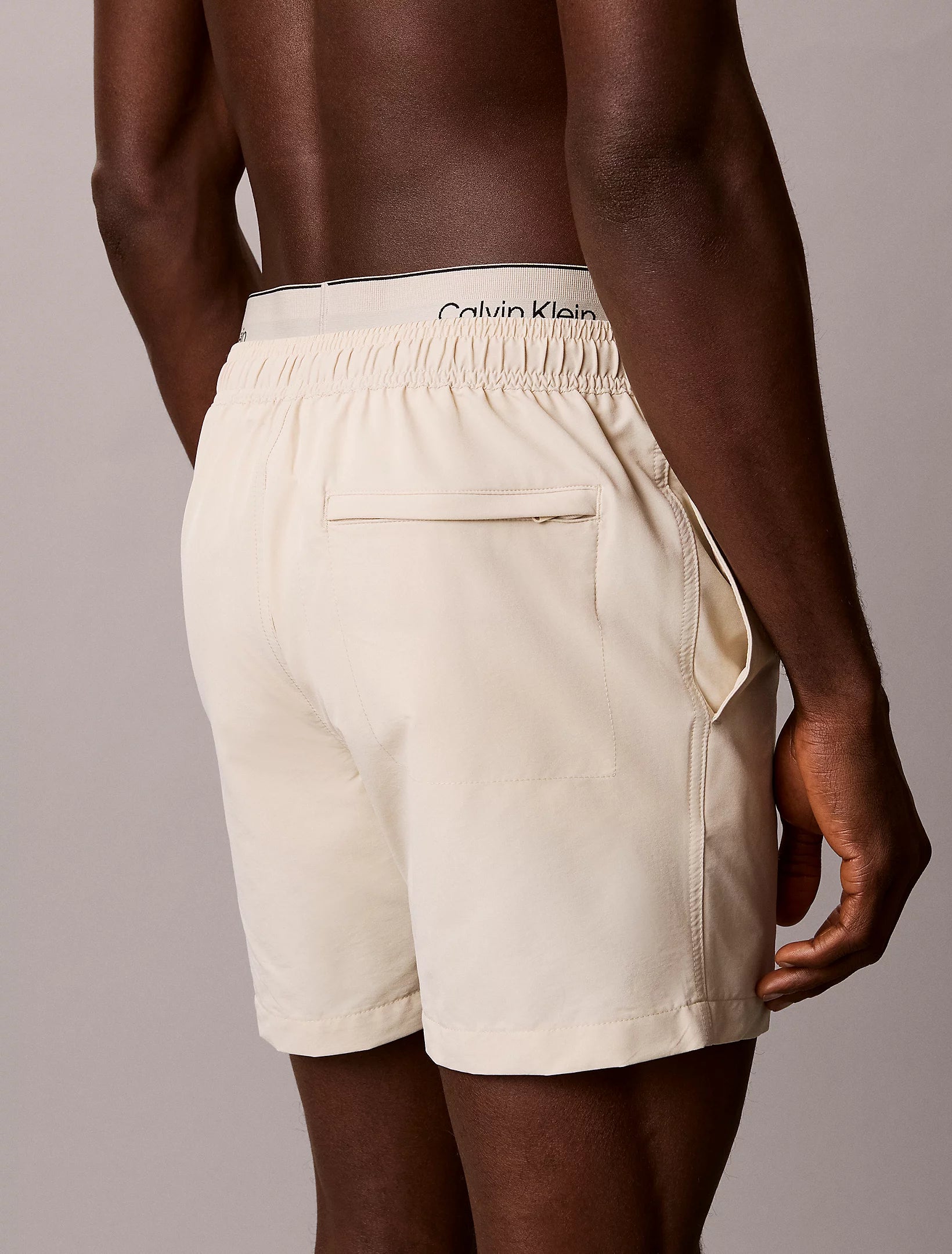 מכנס בגד ים קלווין קליין Double Logo Waistband גברים