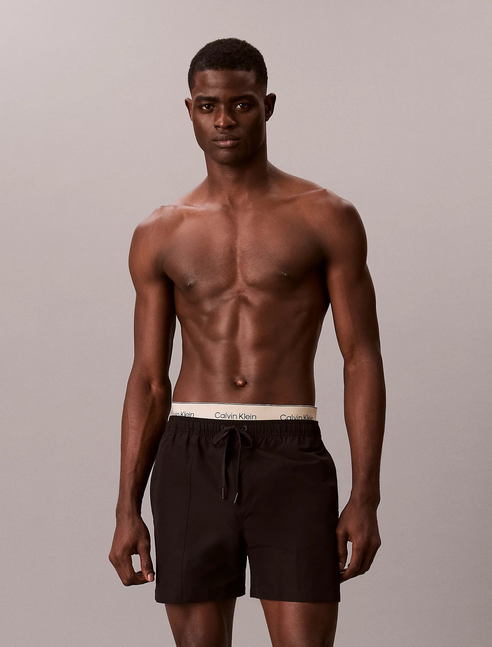 מכנס בגד ים קלווין קליין Double Logo Waistband גברים