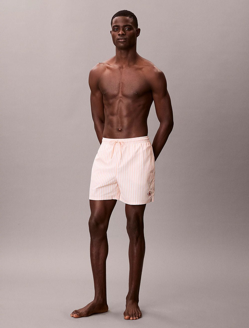 מכנס בגד ים קלווין קליין Medium Drawstring Swim Shorts - CK Monogram גברים