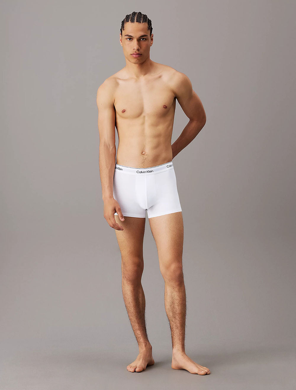 מארז שלשיית בוקסרים קלווין קליין 3 Pack Trunks - Icon Cotton Stretch גברים
