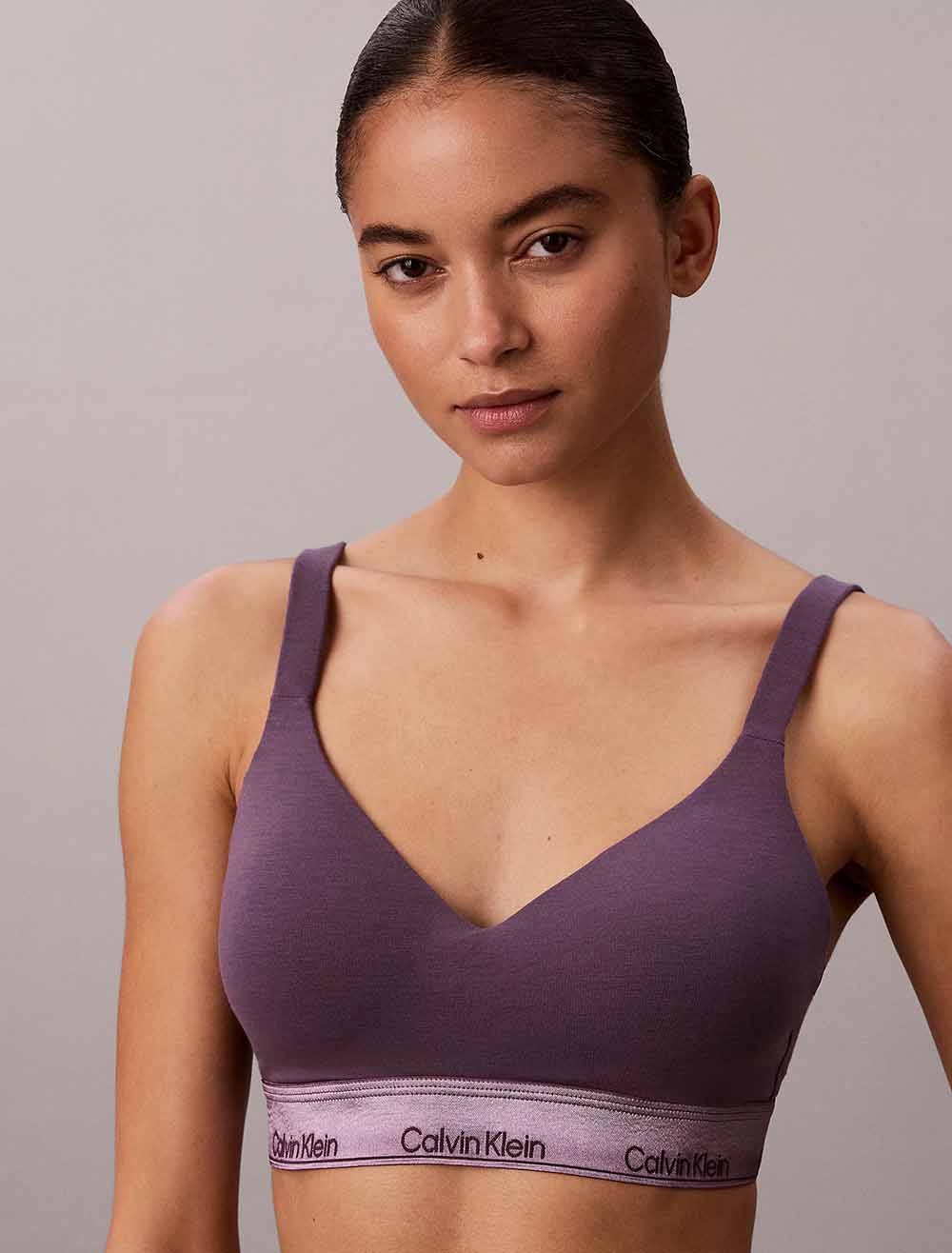 חזייה קלווין קליין Lift Bralette - Icon Cotton Modal Metallic נשים