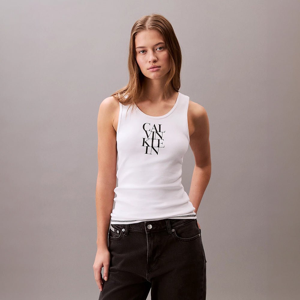 גופיה קלווין קליין Logo Graphic Ribbed נשים