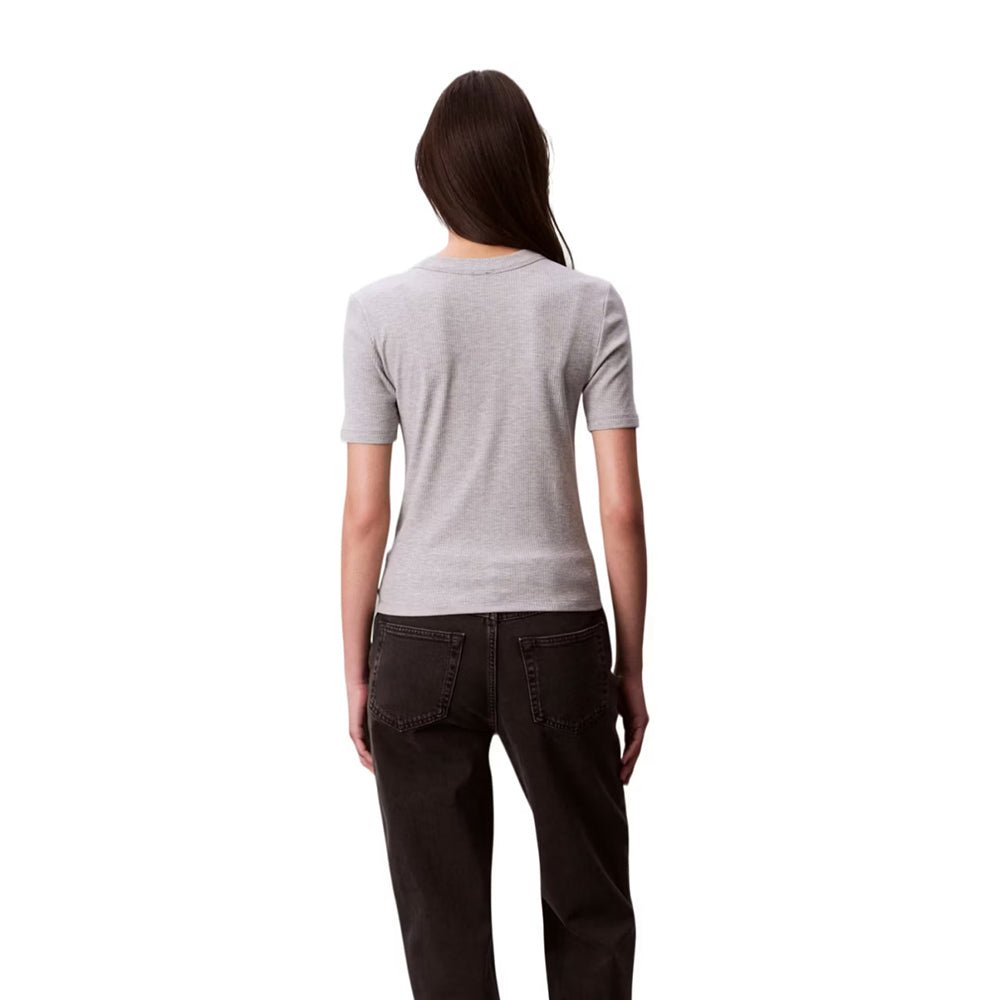חולצת טישירט קצרה קלווין קליין Logo Modal Stretch Ribbed נשים