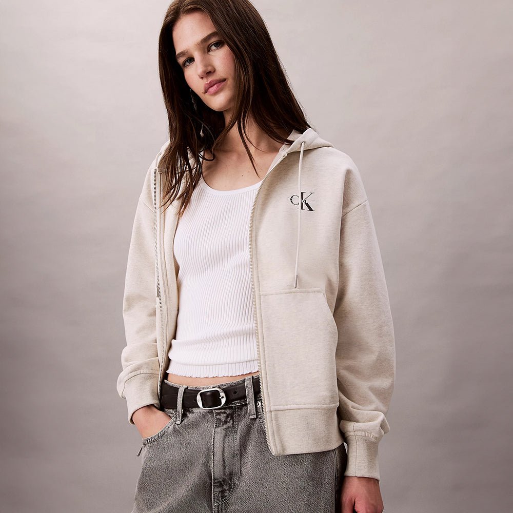 קפוצ'ון קלווין קליין Monogram Zip Up נשים