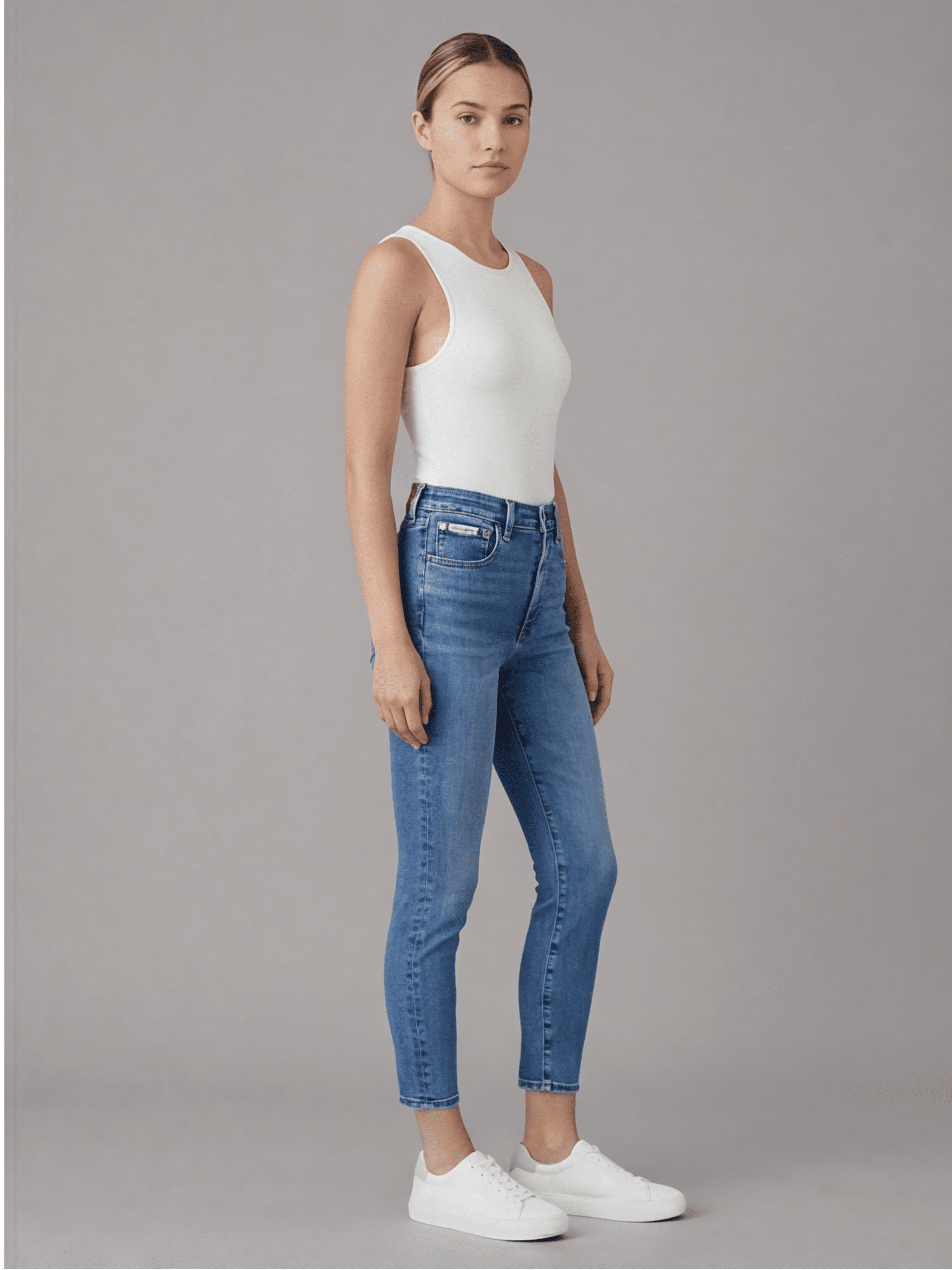 ג'ינס קלווין קליין HIgh Rise Skinny Ankle נשים