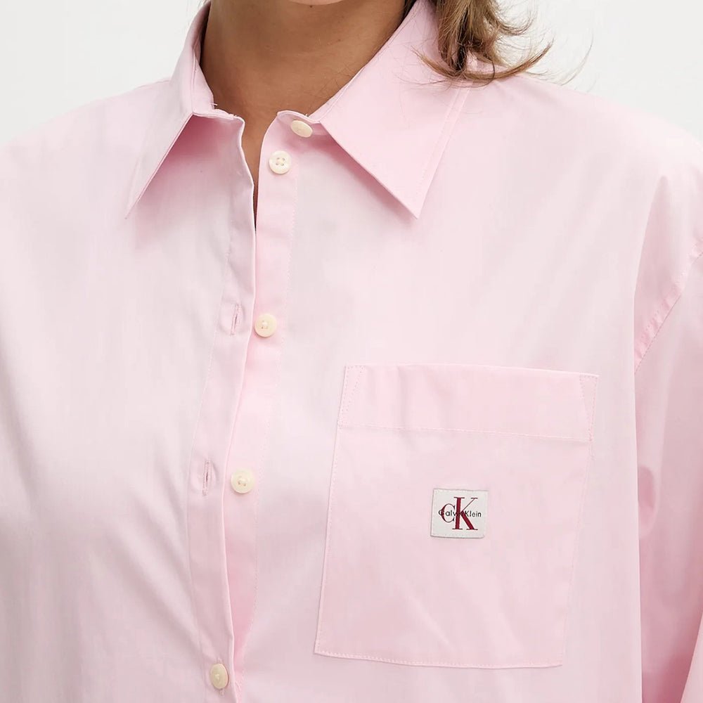 חולצה מכופתרת קלווין קליין Poplin Relaxed נשים
