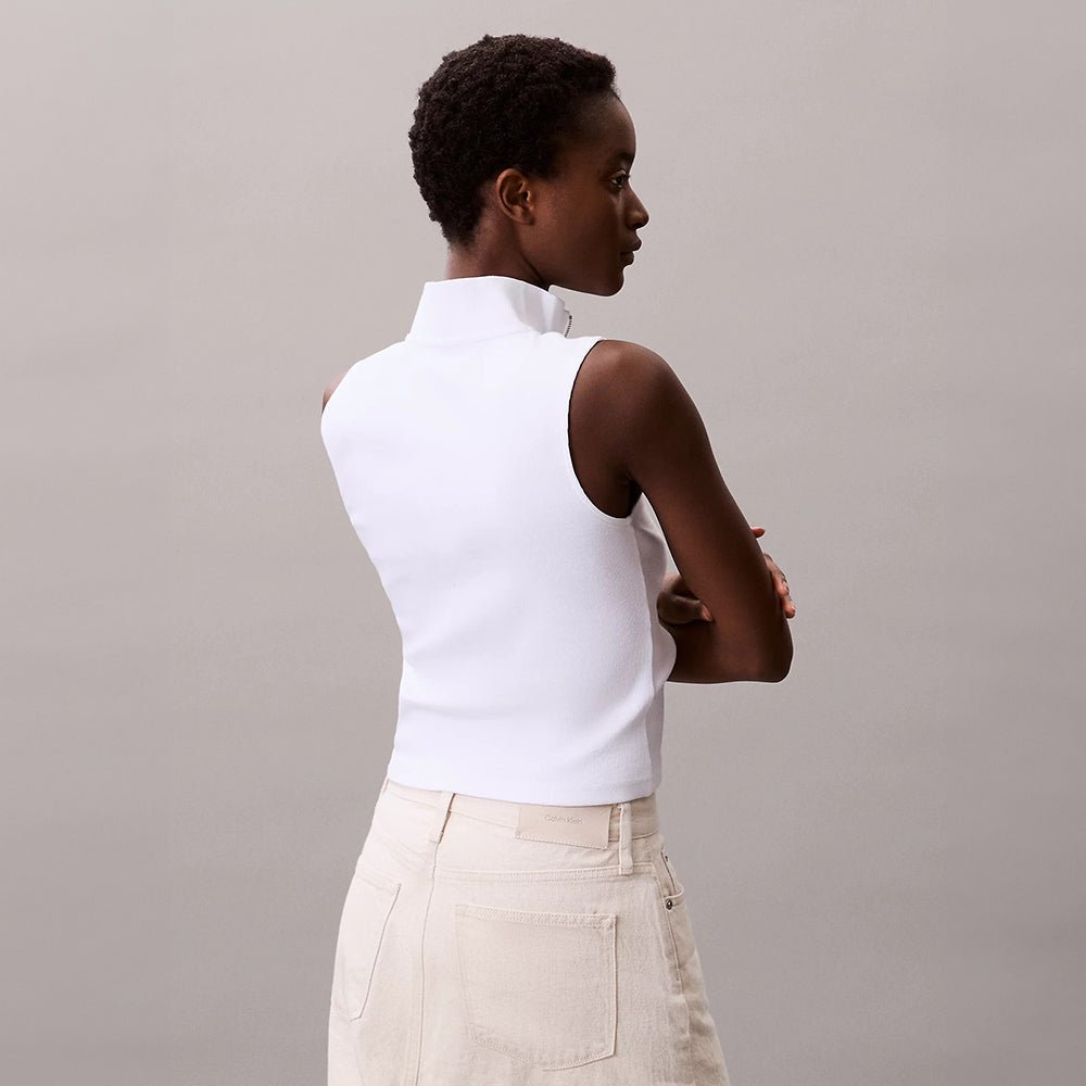 גופיה קלווין קליין Sleeveless Quarter Zip Top נשים