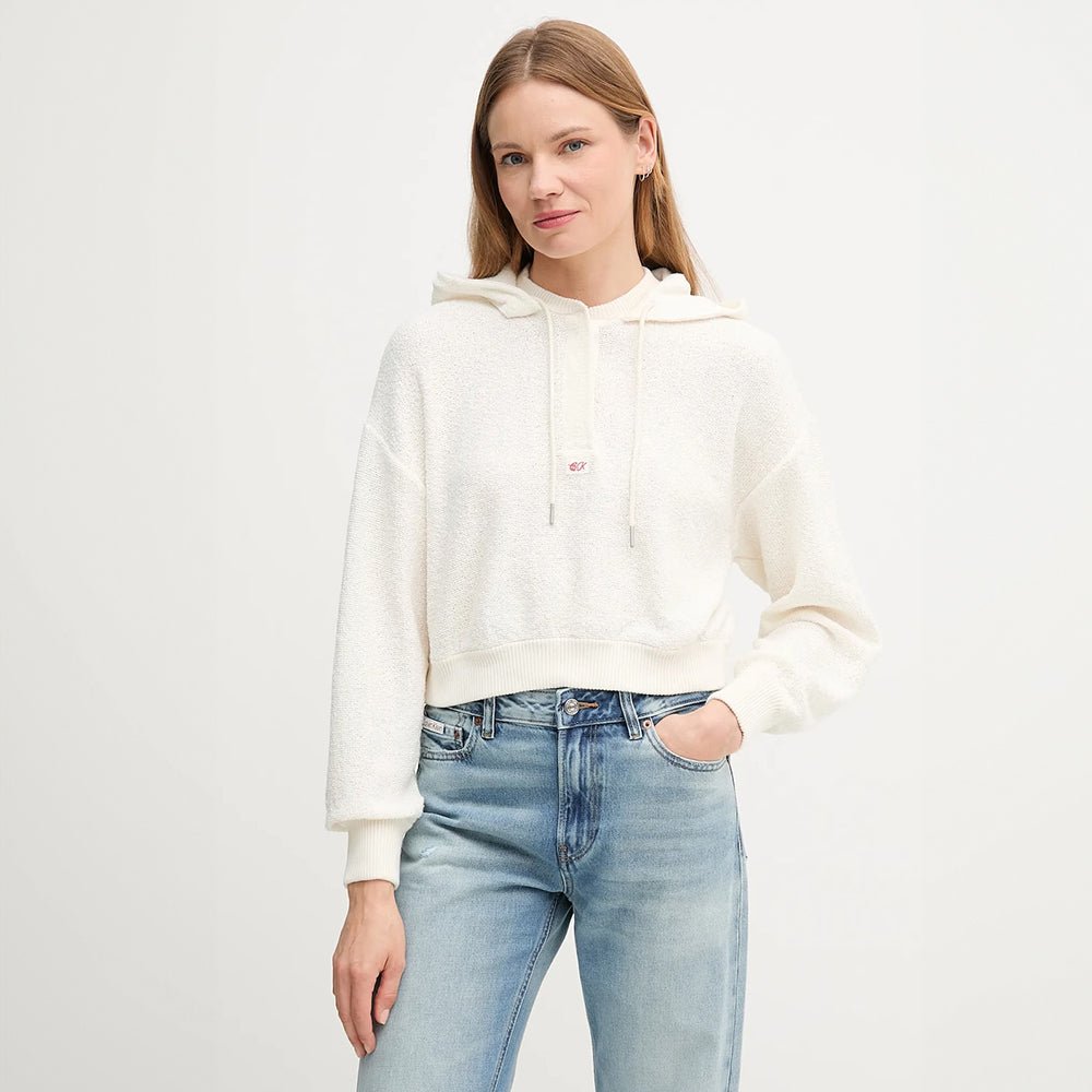 קפוצ'ון קלווין קליין Textured Pullover נשים