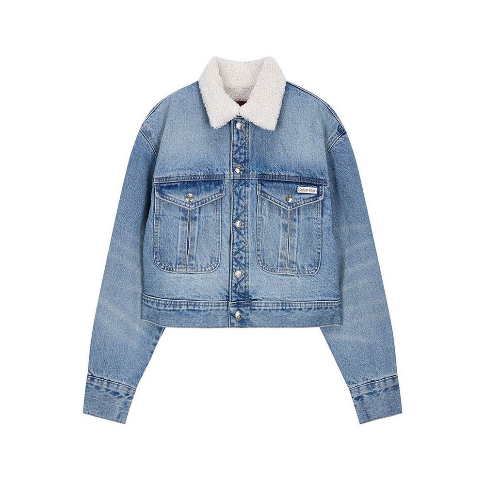 ג'קט קלווין קליין Sherpa Wool Denim נשים