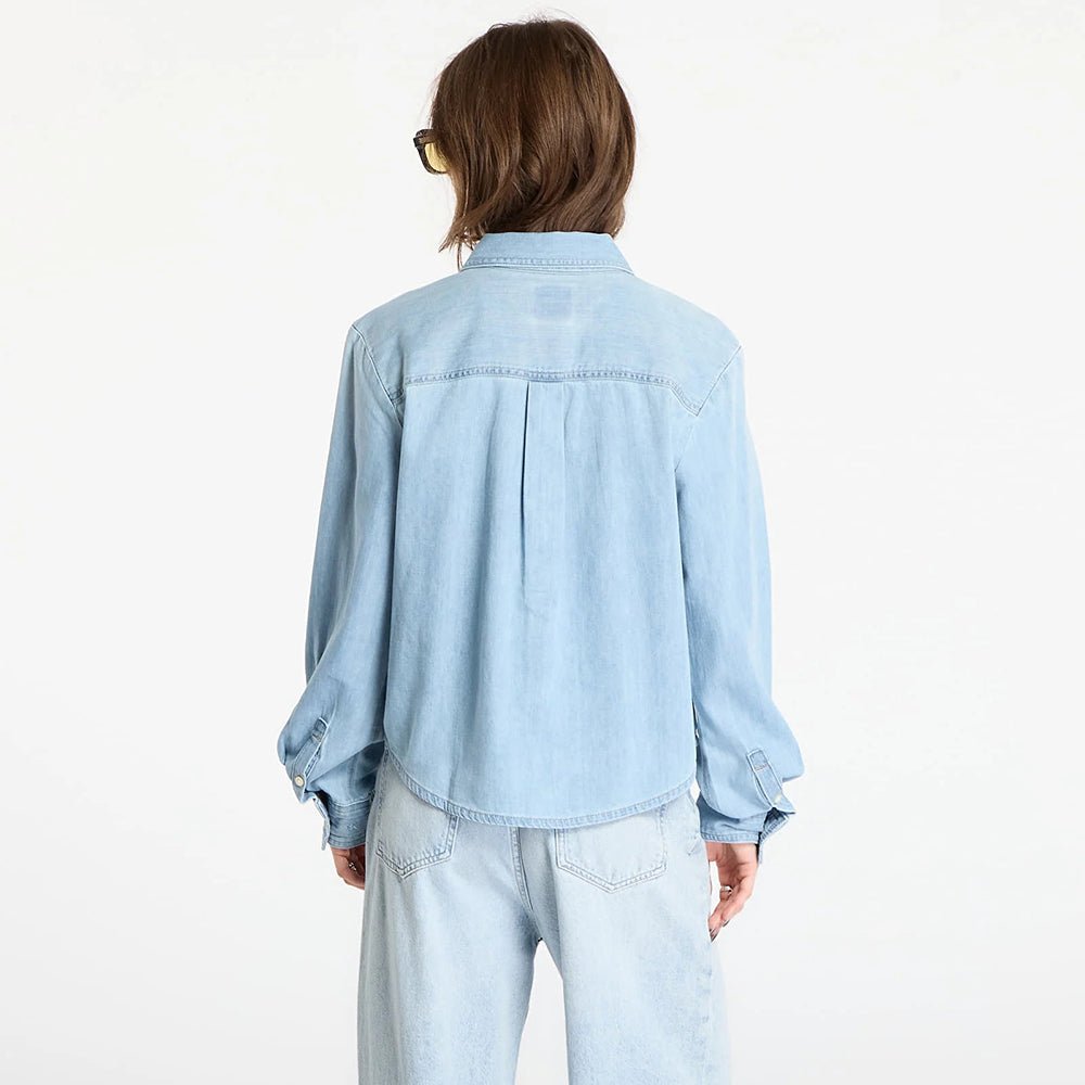 חולצה מכופתרת קלווין קליין Cropped Ls נשים