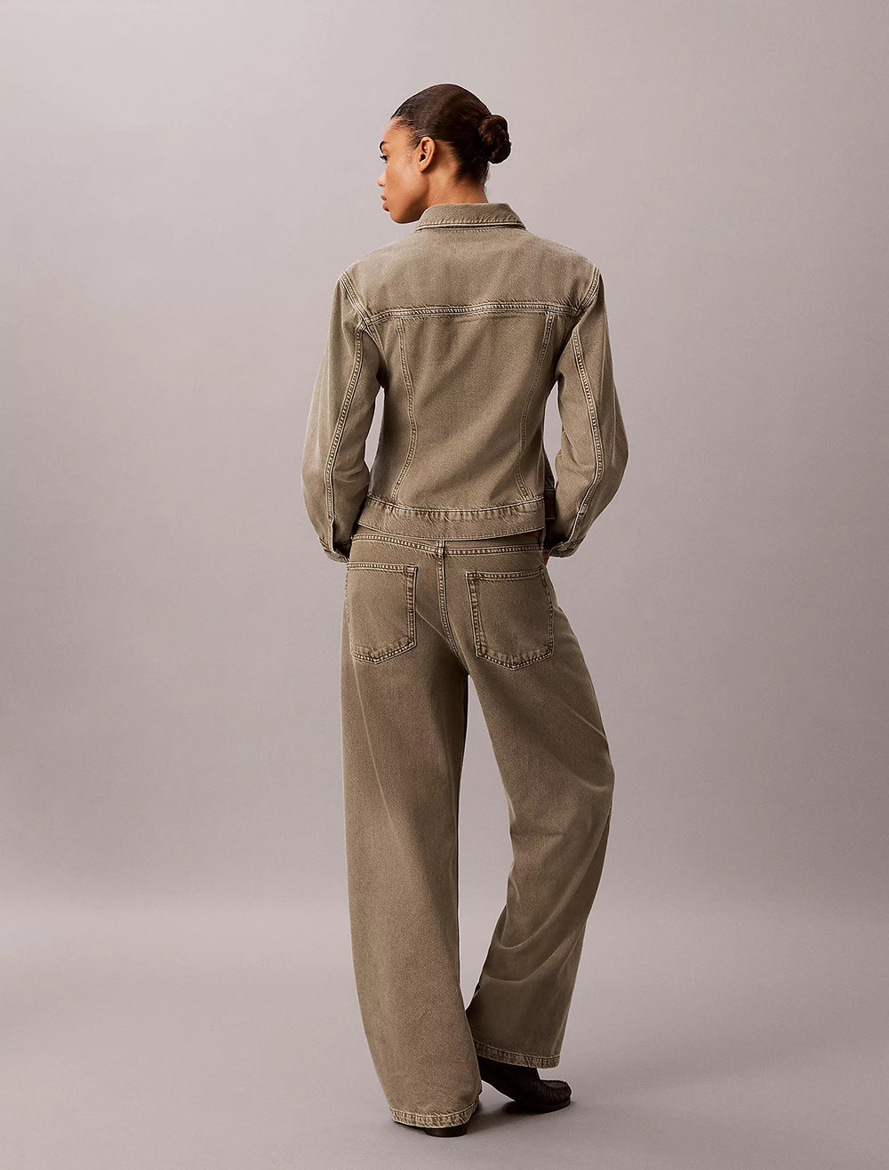 ג'קט קלווין קליין Fitted Waist Denim נשים
