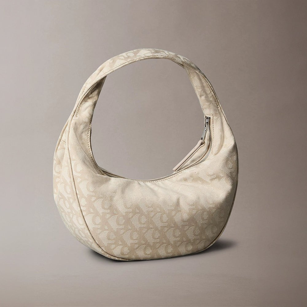 תיק קלווין קליין Logo Jacquard Hobo נשים