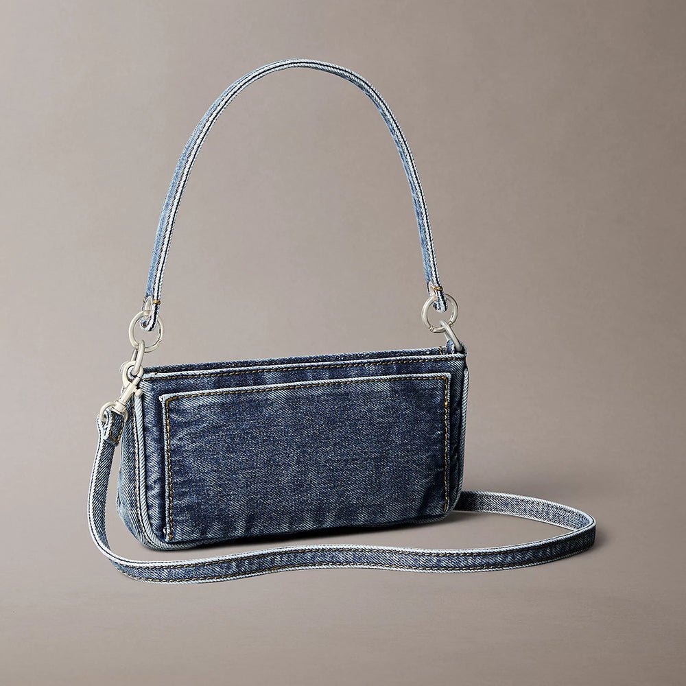 תיק קלווין קליין Small Denim Shoulder נשים