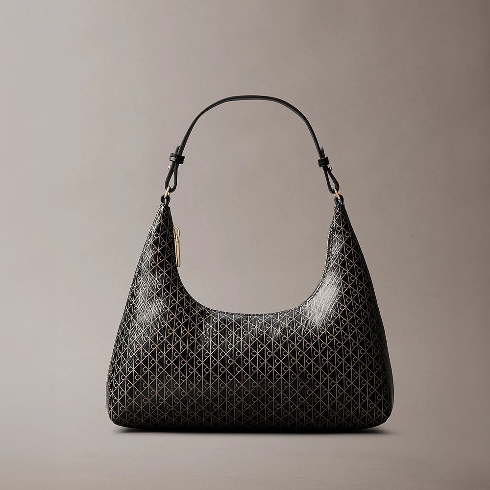 תיק קלווין קליין Allover Monogram Logo Shoulder נשים