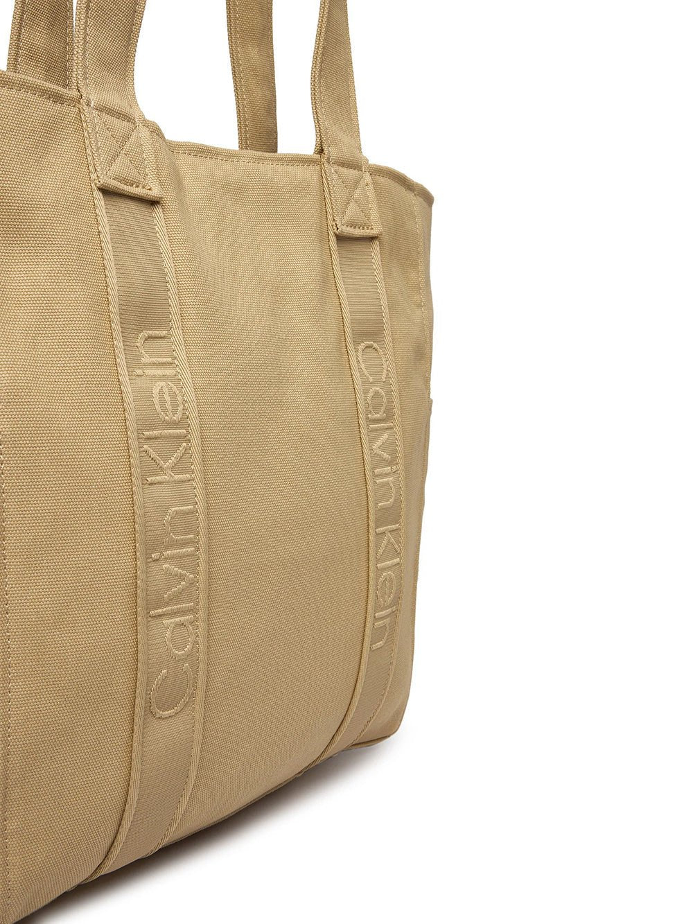 תיק קלווין קליין Webbing Strap Canvas Tote נשים