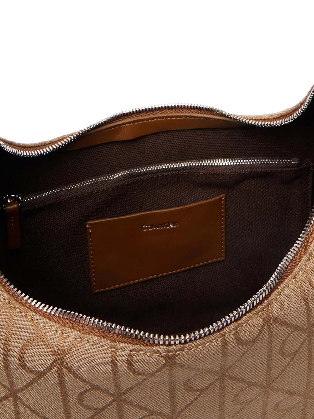 תיק קלווין קליין Emblem Jacquard Shoulder Bag נשים