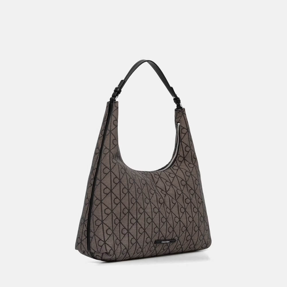 תיק קלווין קליין Emblem Jacquard Shoulder Bag נשים