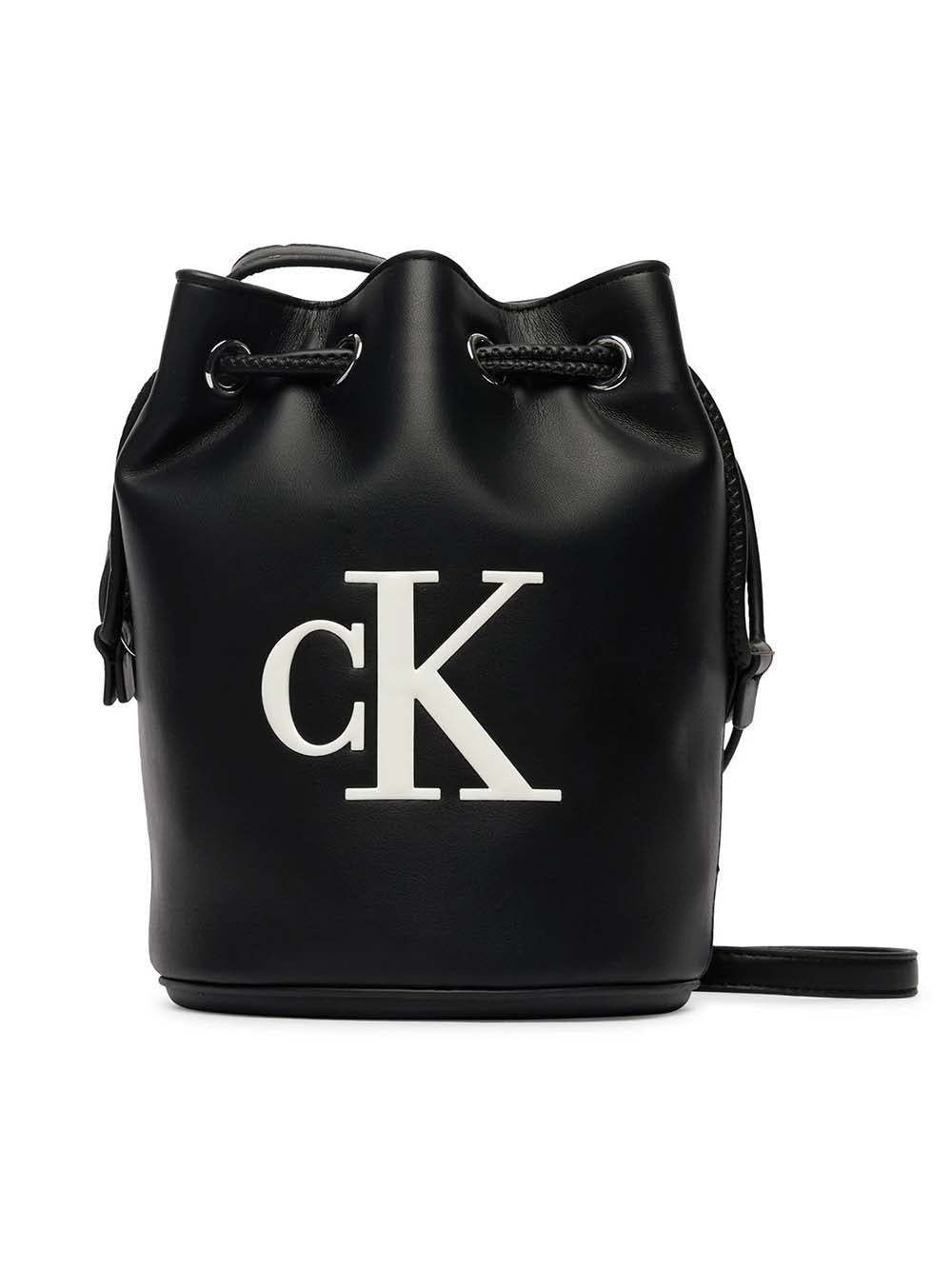 תיק קלווין קליין Emblem Jacquard Bucket Bag נשים