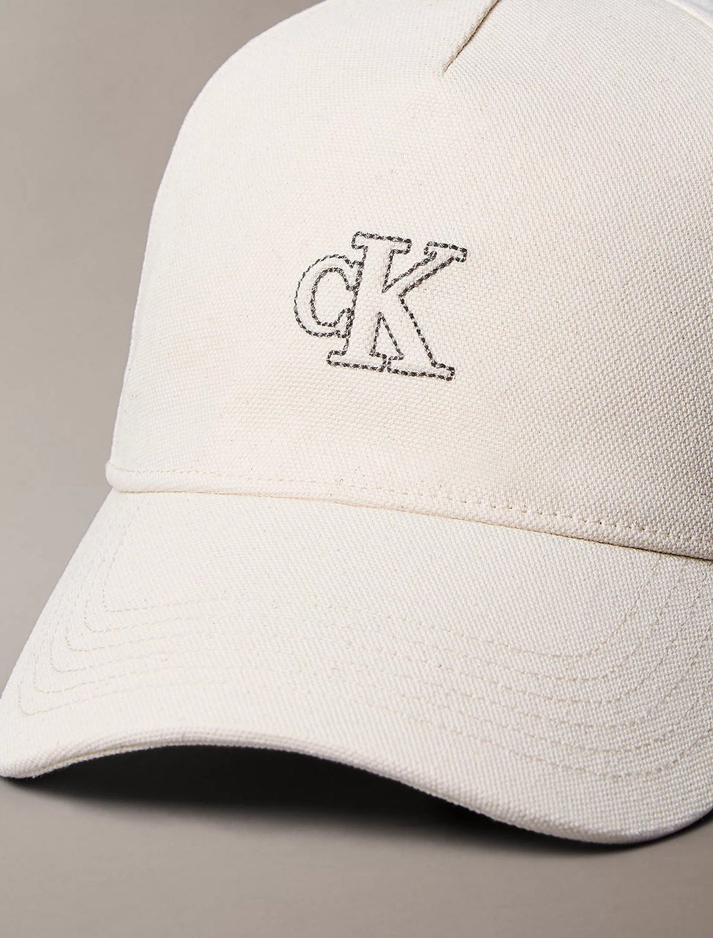כובע קלווין קליין Cotton Canvas Monogram Baseball Cap נשים