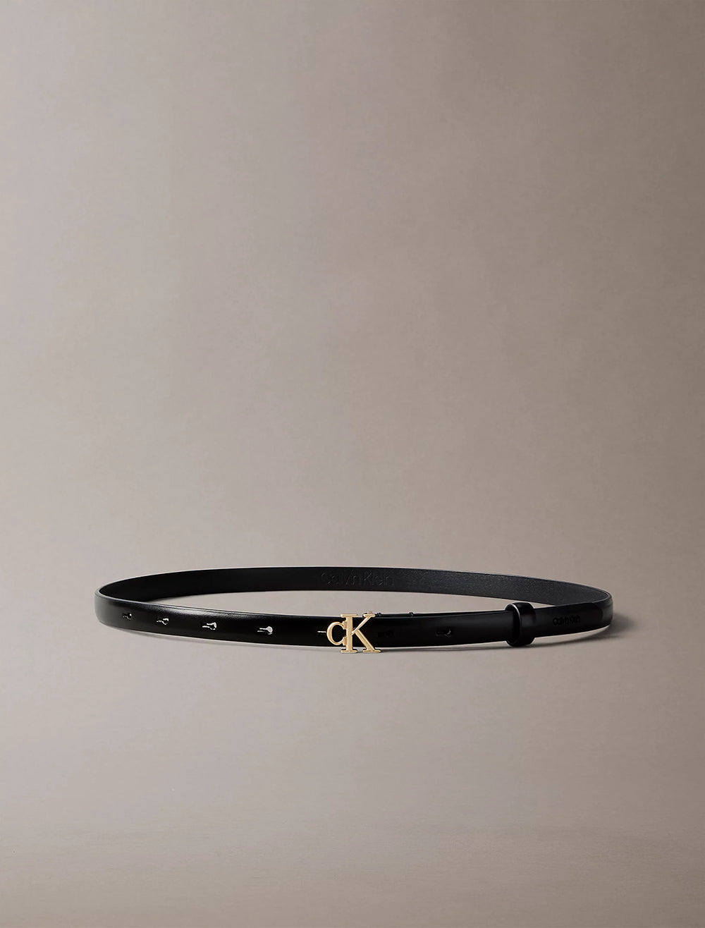חגורה קלווין קליין Skinny Leather Monogram Logo נשים